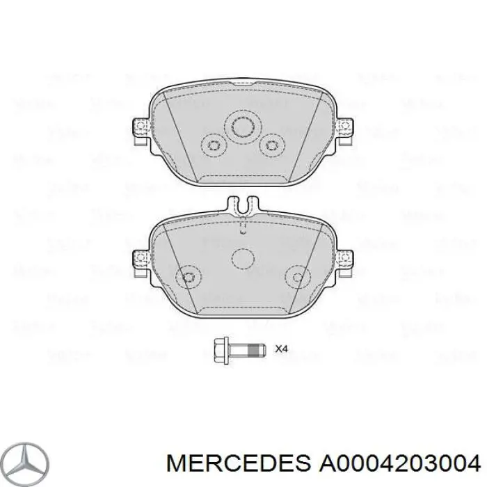 Задні гальмівні колодки Mercedes A0004203004 ціна, від 89.93 USD