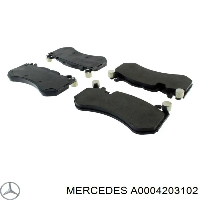 Купити A0004203102 Mercedes Колодки гальмівні передні, дискові