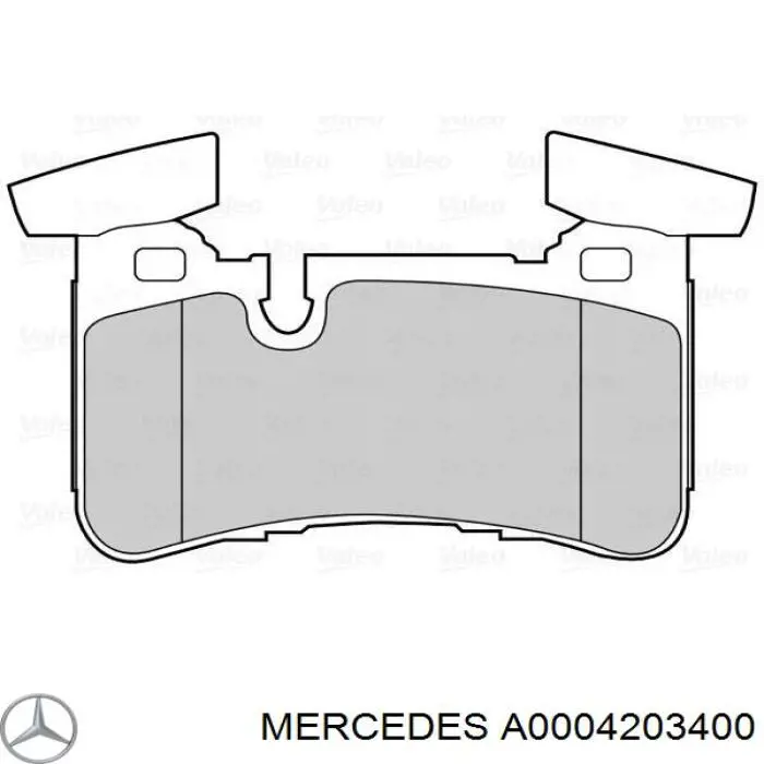 Купити A0004203400 Mercedes Задні колодки