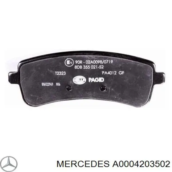 Задні гальмівні колодки Mercedes A0004203502 ціна, від 55.70 USD