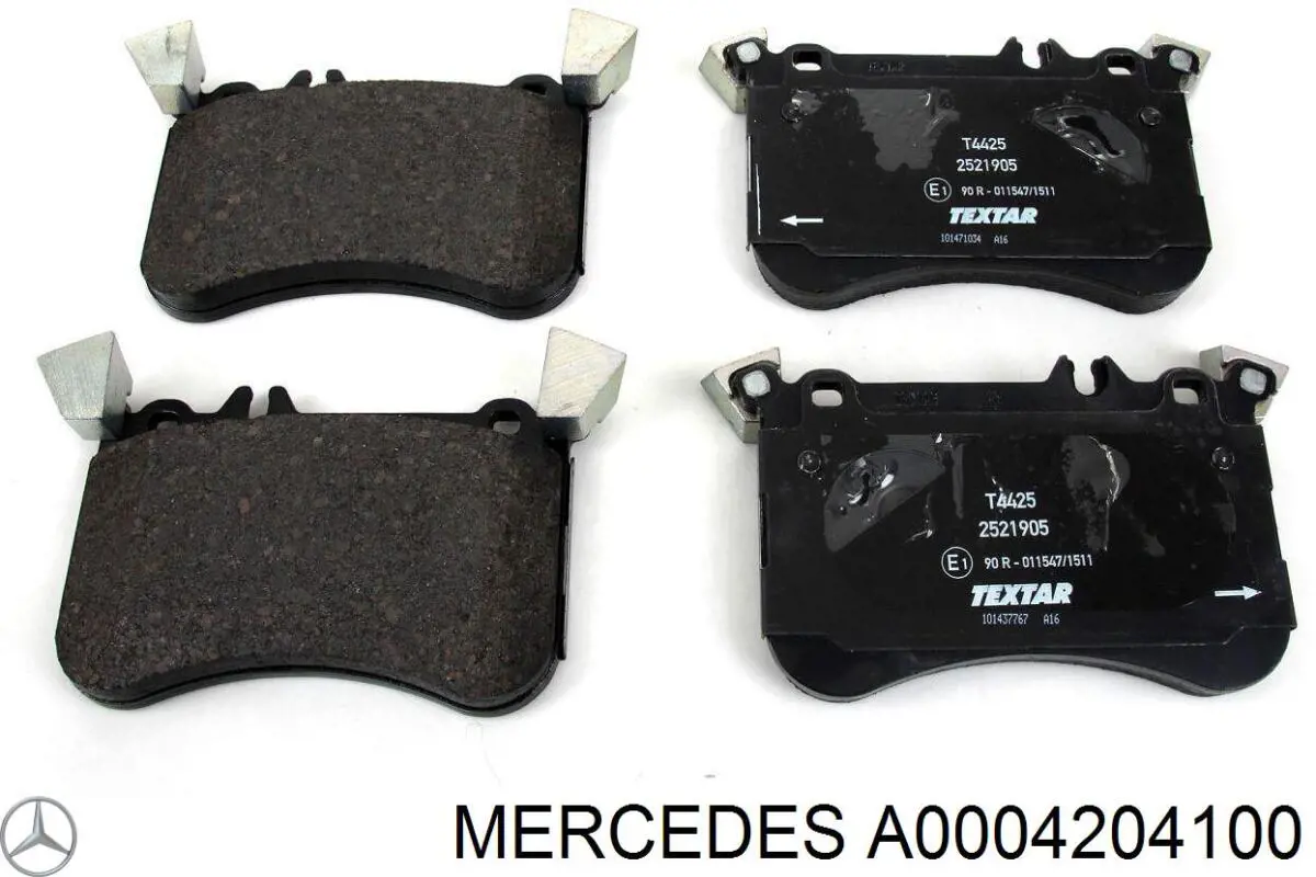 Купити A0004204100 Mercedes Колодки гальмівні передні, дискові
