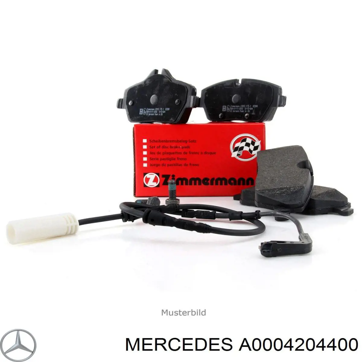 A0004204400 Mercedes колодки гальмівні передні, дискові