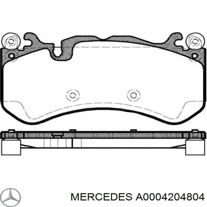 Гальмівні колодки Mercedes A0004204804 ціна, від 511.68 USD