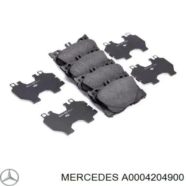 Купити A0004204900 Mercedes Колодки гальмівні передні, дискові