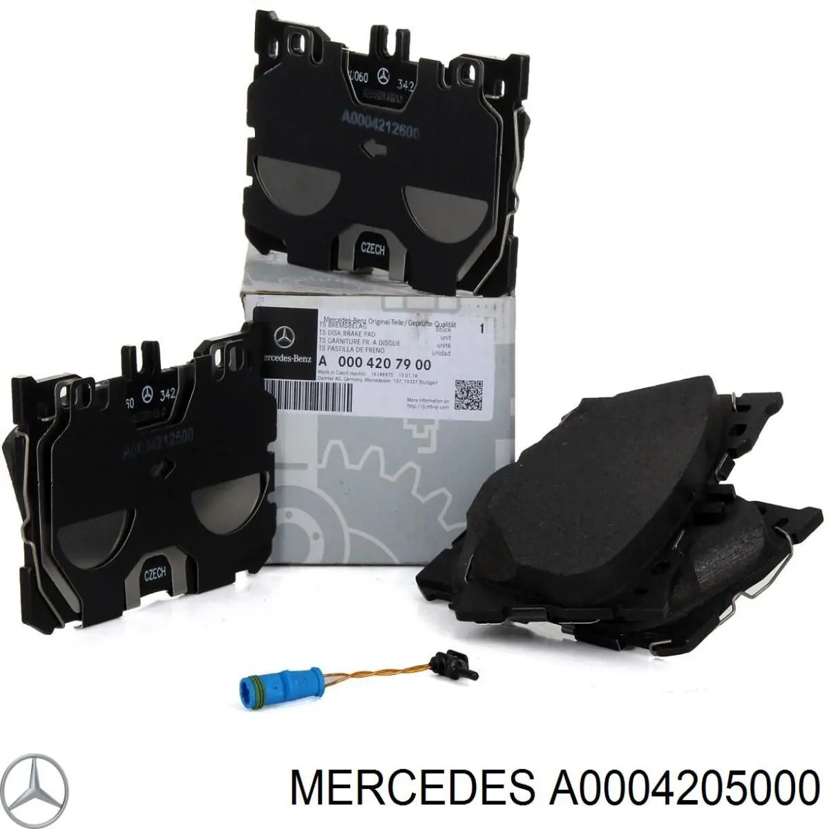 Купити A0004205000 Mercedes Колодки гальмівні передні, дискові