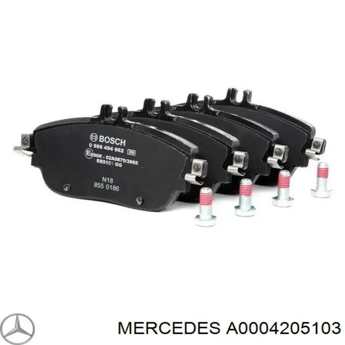 A0004205103 Mercedes Передні гальмівні колодки