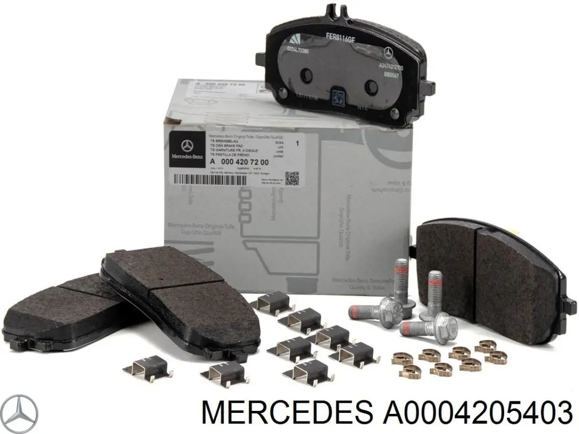 A0004205403 Mercedes Передні гальмівні колодки