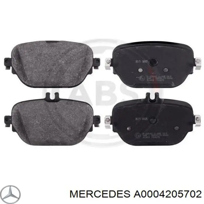 Задні гальмівні колодки Mercedes A0004205702 ціна, від 81.45 USD