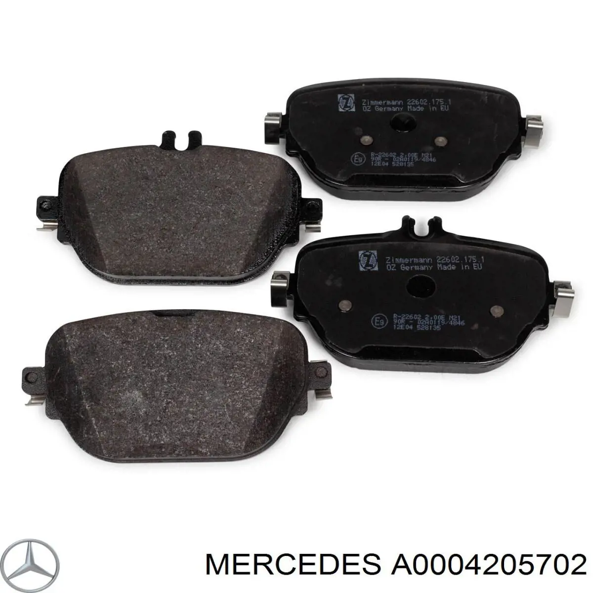 A0004205702 Mercedes Колодки гальмівні задні, дискові