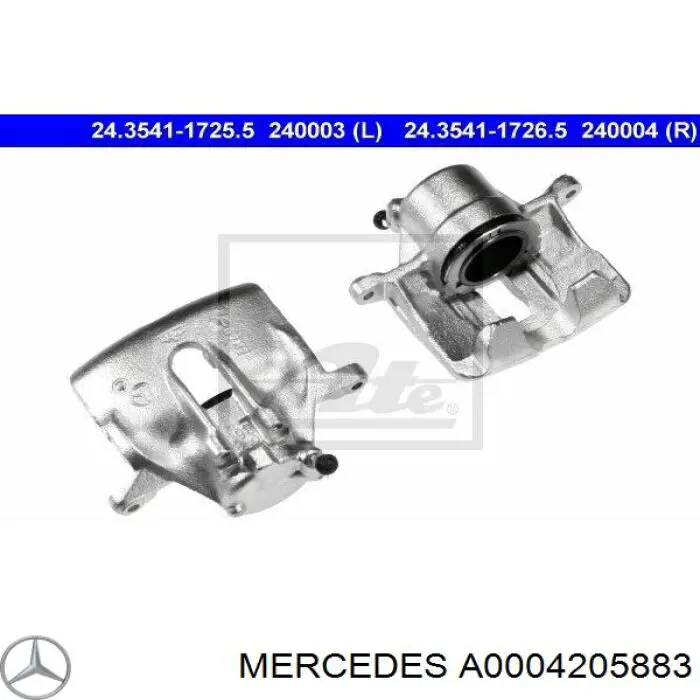 Супорт гальмівний передній правий Mercedes A0004205883 ціна, від 50.49 USD
