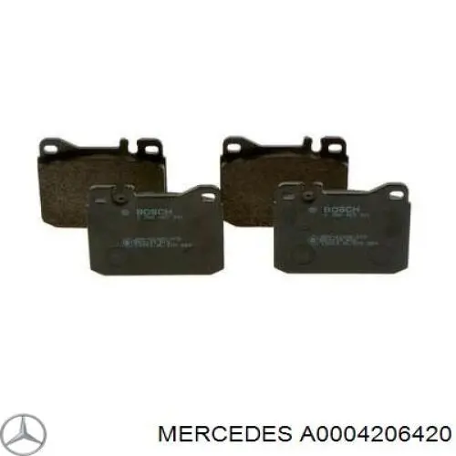 A0004206420 Mercedes колодки гальмівні передні, дискові