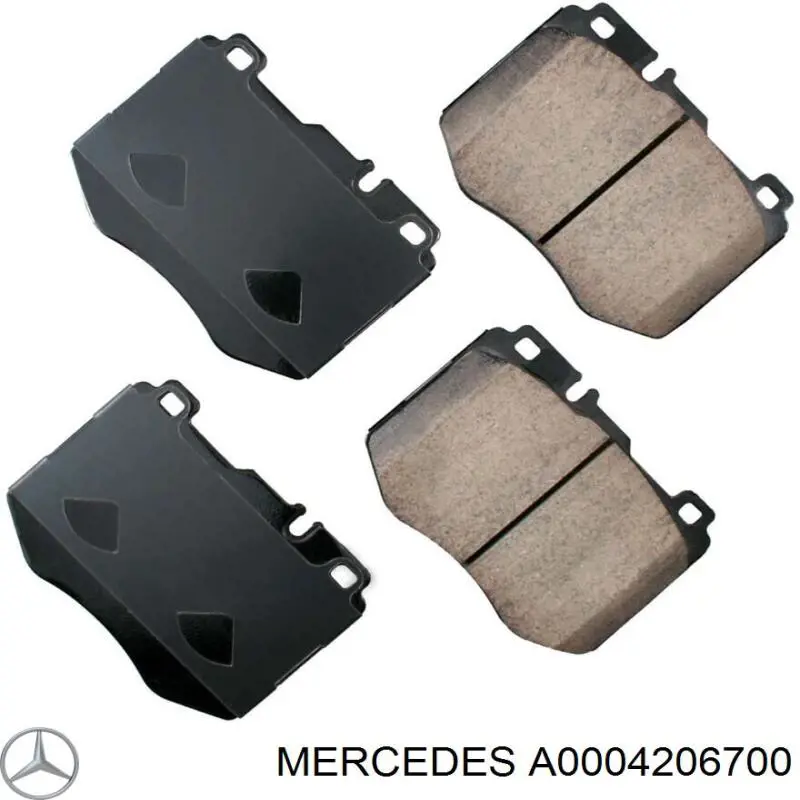 Купити A0004206700 Mercedes Колодки гальмівні передні, дискові