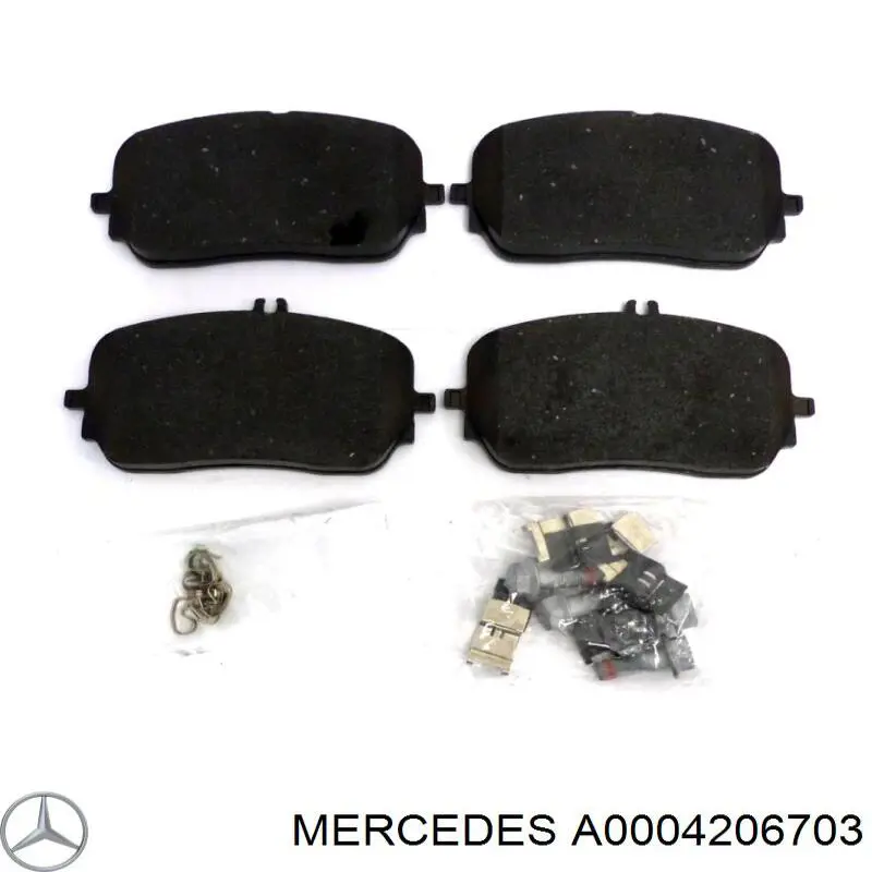 A0004206703 Mercedes колодки гальмівні передні, дискові