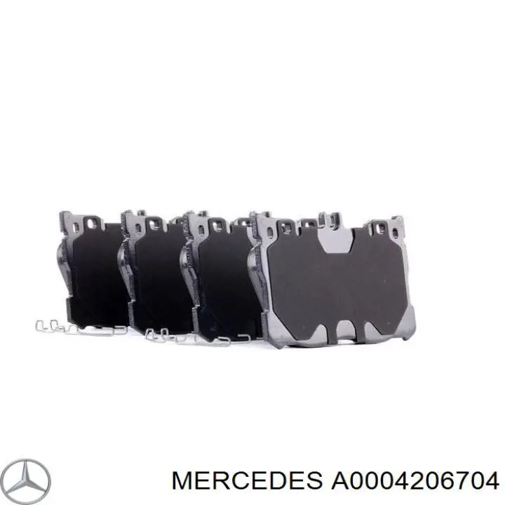 Колодки гальмові задні, дискові A0004206704 Mercedes