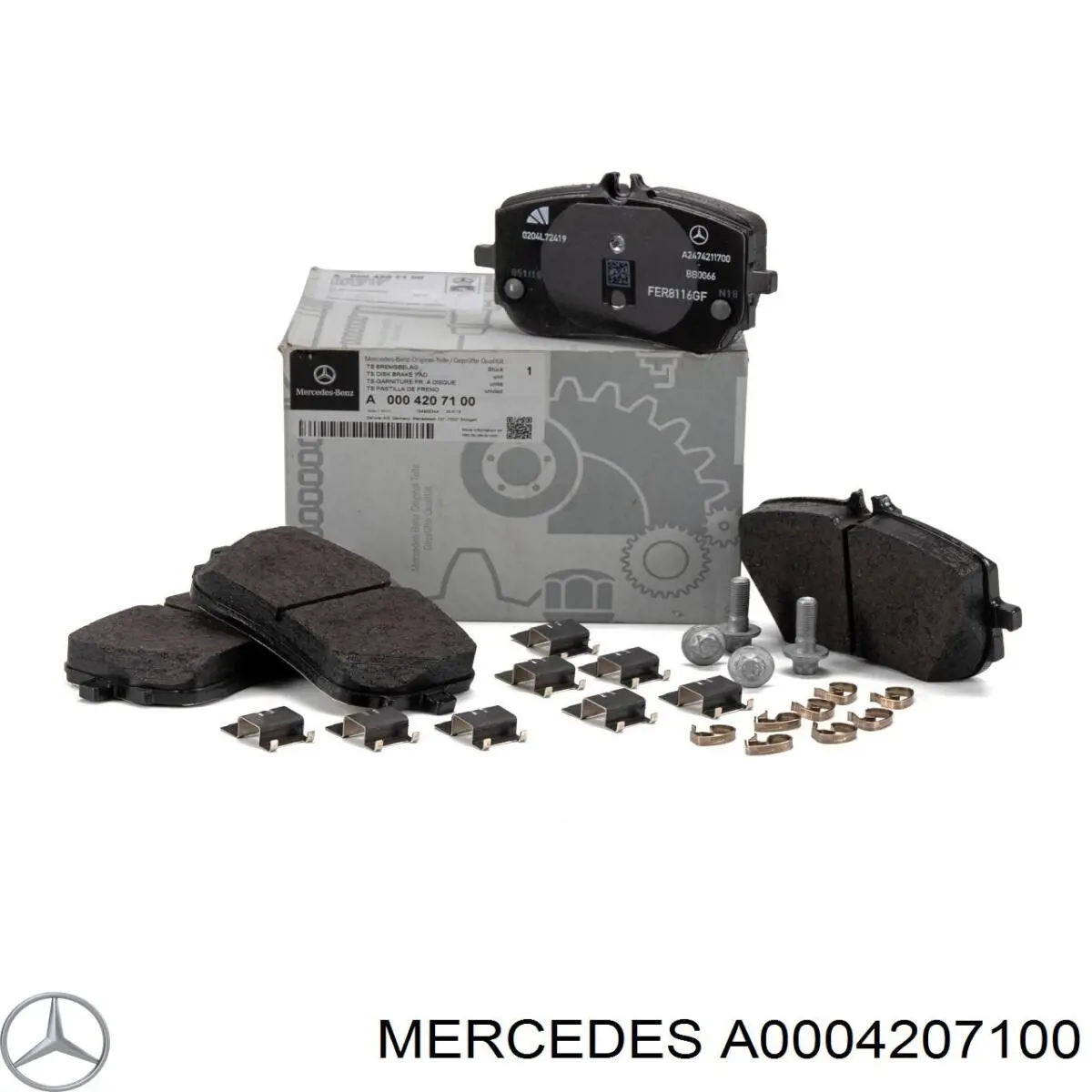 Гальмівні колодки Mercedes A0004207100 ціна, від 60.56 USD