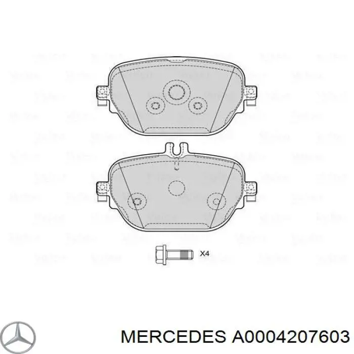 Задні гальмівні колодки Mercedes A0004207603 ціна, від 85.63 USD