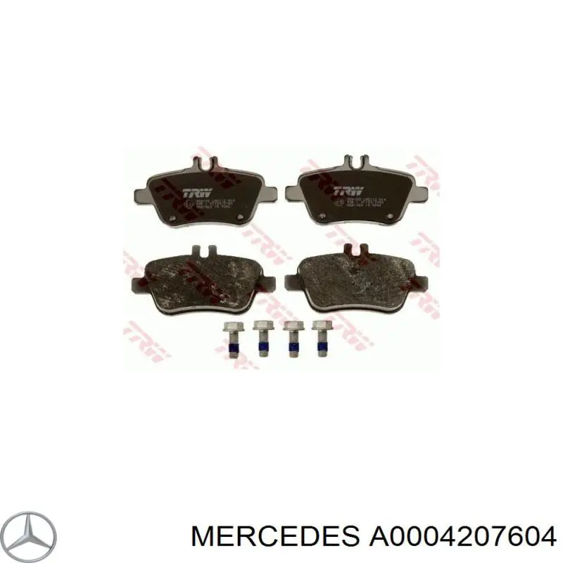 A0004207604 Mercedes Колодки гальмівні задні, дискові