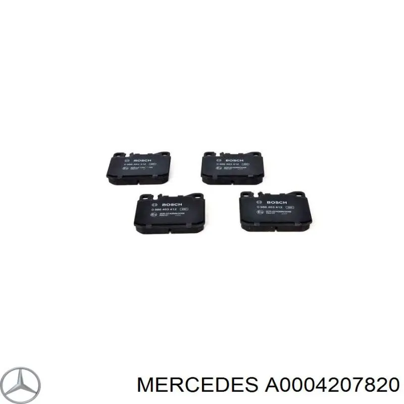 Купити A0004207820 Mercedes Колодки гальмівні передні, дискові