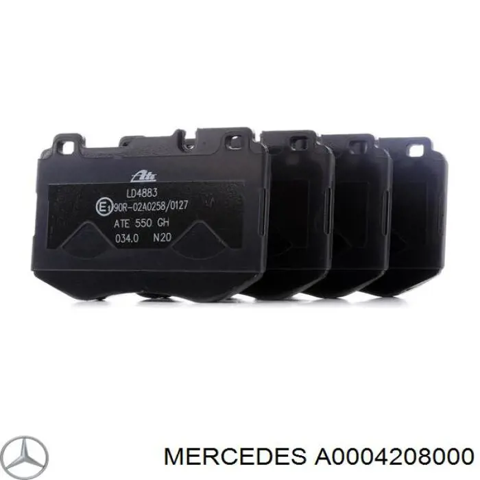 Передні тормозні колодки A0004208000 Mercedes