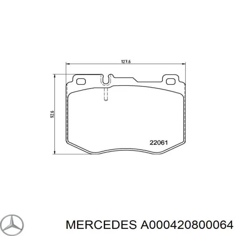 Гальмівні колодки Mercedes A000420800064 ціна, від 67.98 USD