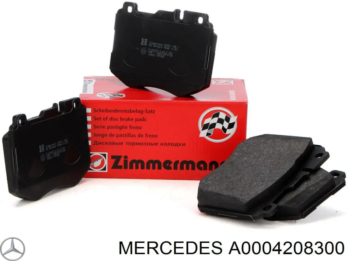 Купити A0004208300 Mercedes Задні колодки