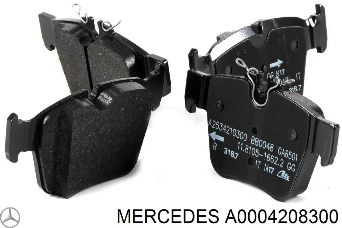 Задні гальмівні колодки Mercedes A0004208300 ціна, від 53.04 USD