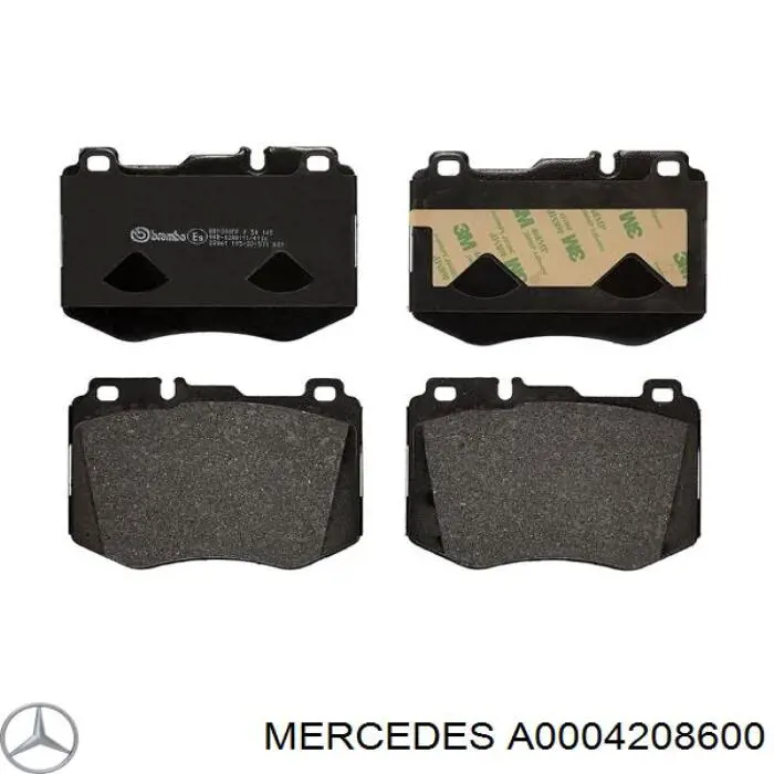 Колодки гальмівні передні, дискові A0004208600 Mercedes