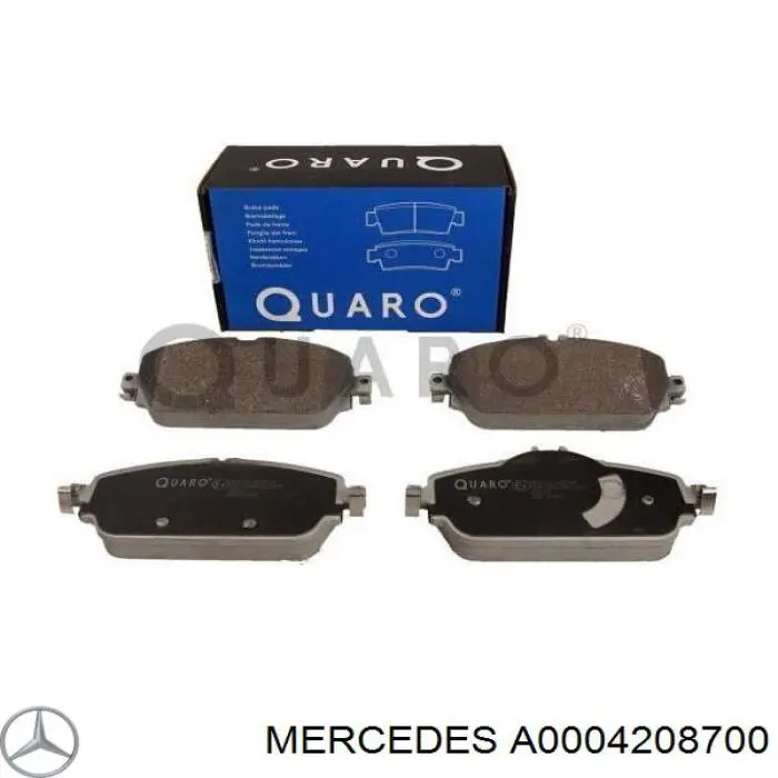 Купити A0004208700 Mercedes Колодки гальмівні передні, дискові