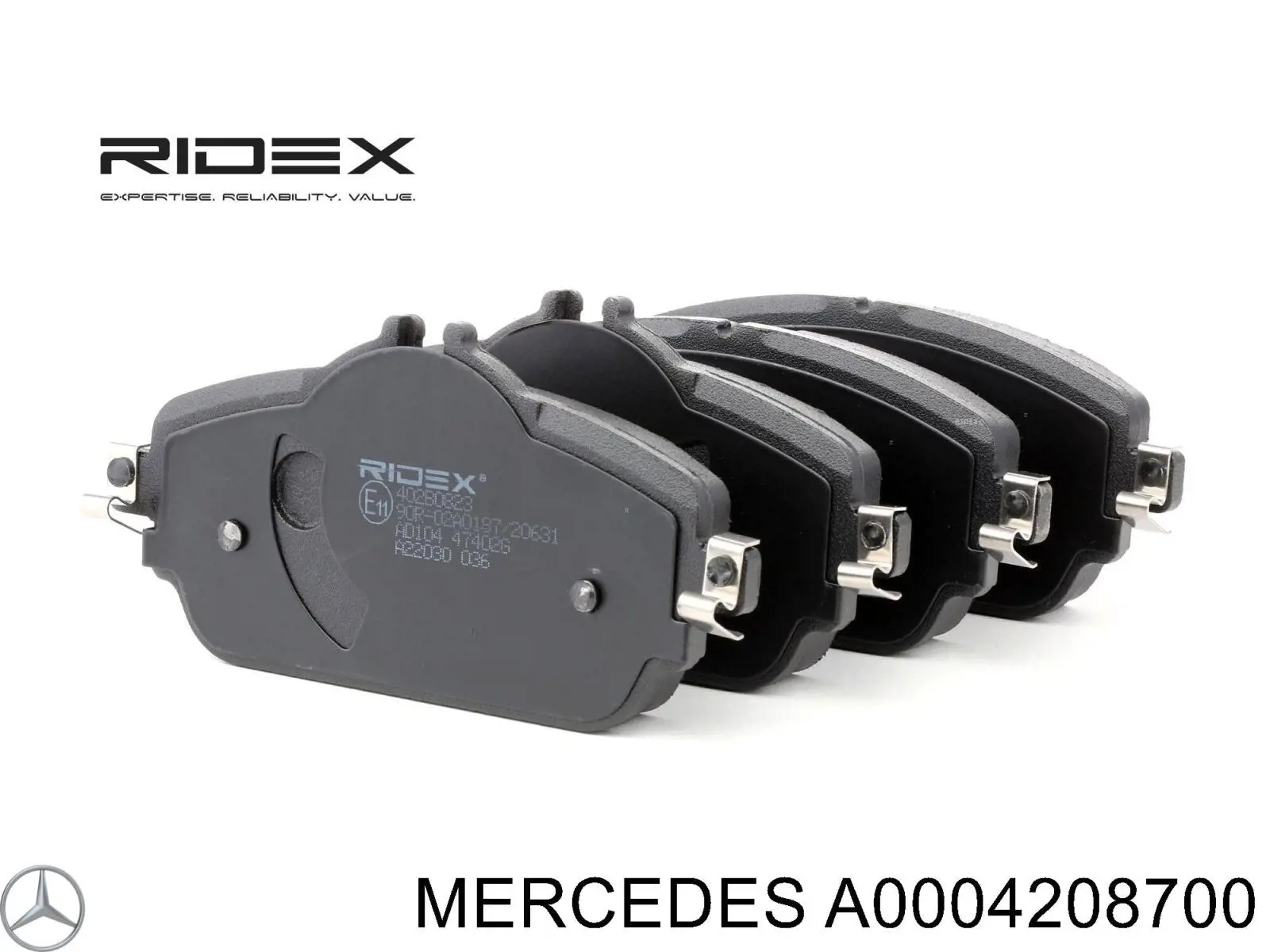 A0004208700 Mercedes Передні гальмівні колодки