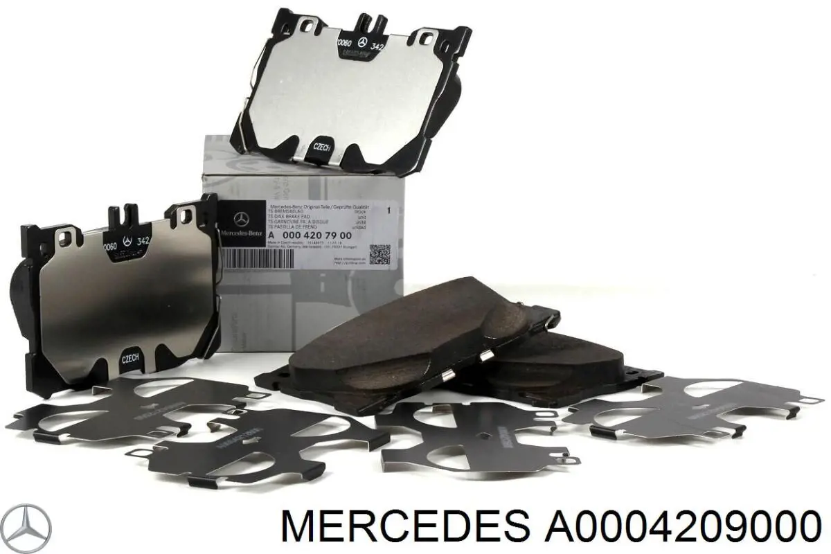 Гальмівні колодки Mercedes A0004209000 ціна, від 81.60 USD