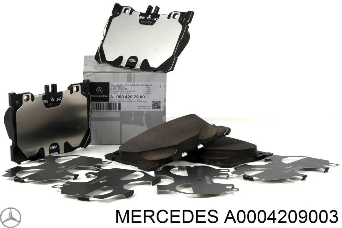Купити A0004209003 Mercedes Колодки гальмівні передні, дискові