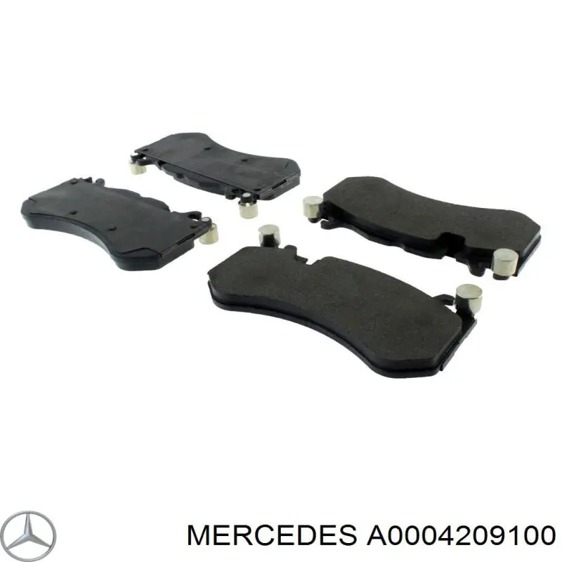 Купити A0004209100 Mercedes Колодки гальмівні передні, дискові