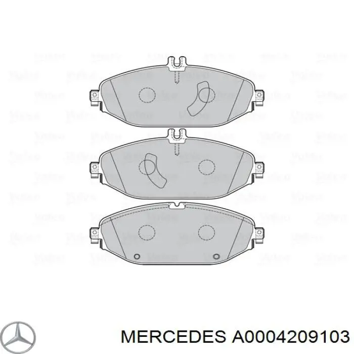 A0004209103 Mercedes колодки гальмівні передні, дискові