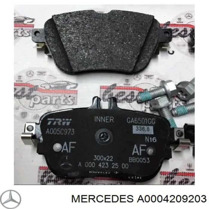 Купити A0004209203 Mercedes Задні колодки
