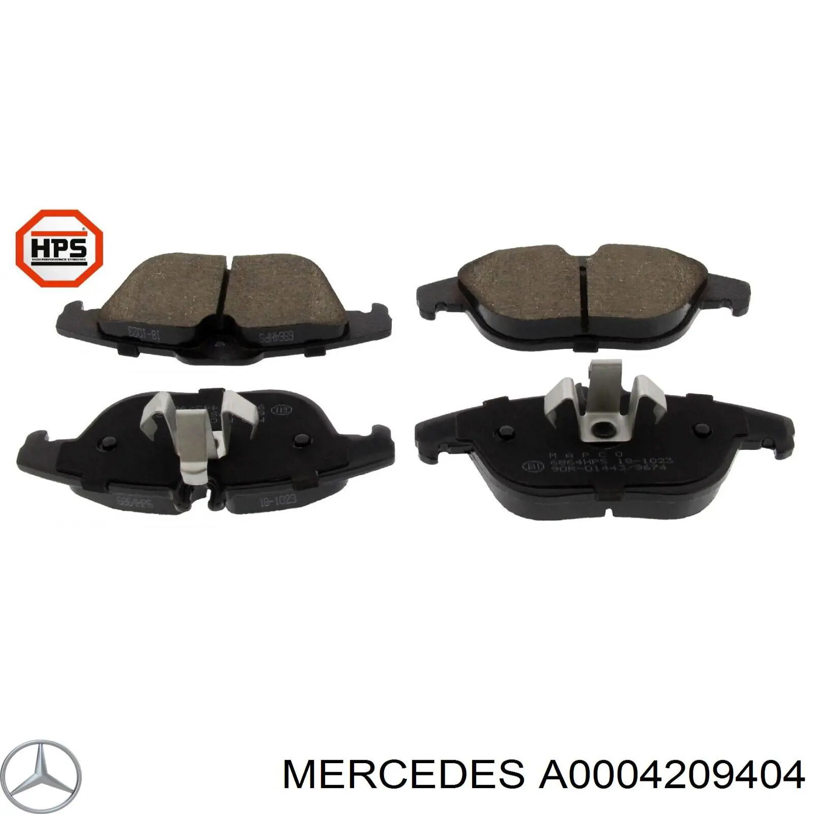 A0004209404 Mercedes Колодки гальмівні задні, дискові