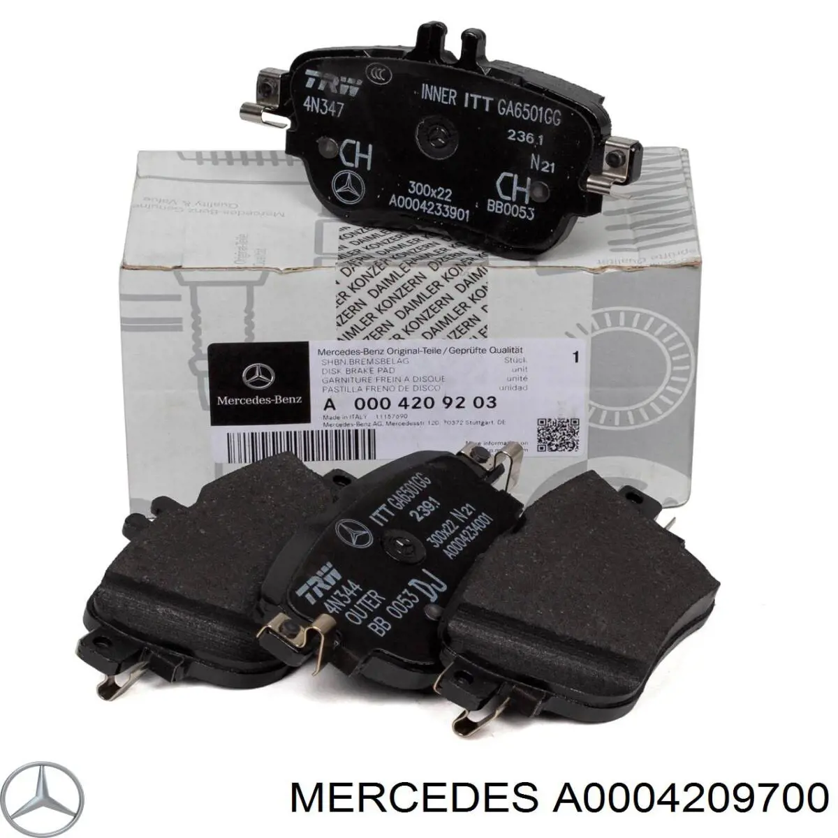 Задні гальмівні колодки Mercedes A0004209700 ціна, від 65.97 USD