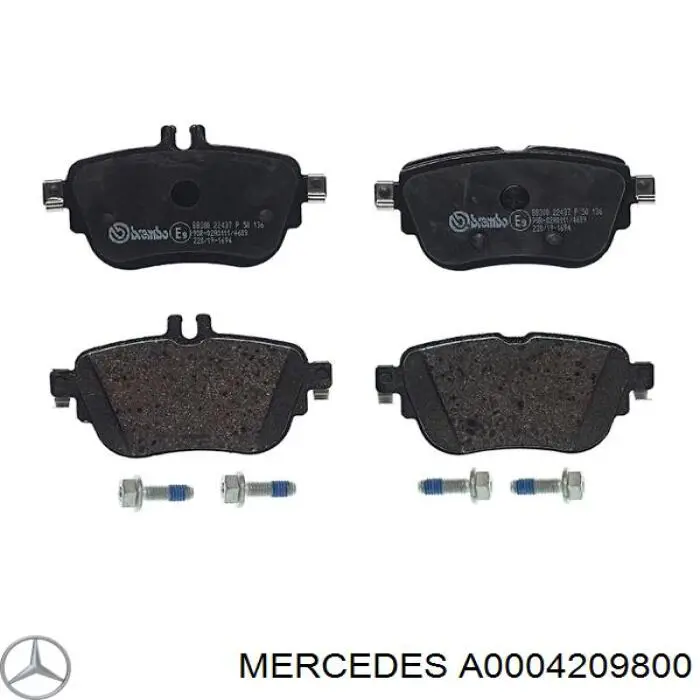 Задні гальмівні колодки Mercedes A0004209800 ціна, від 69.50 USD