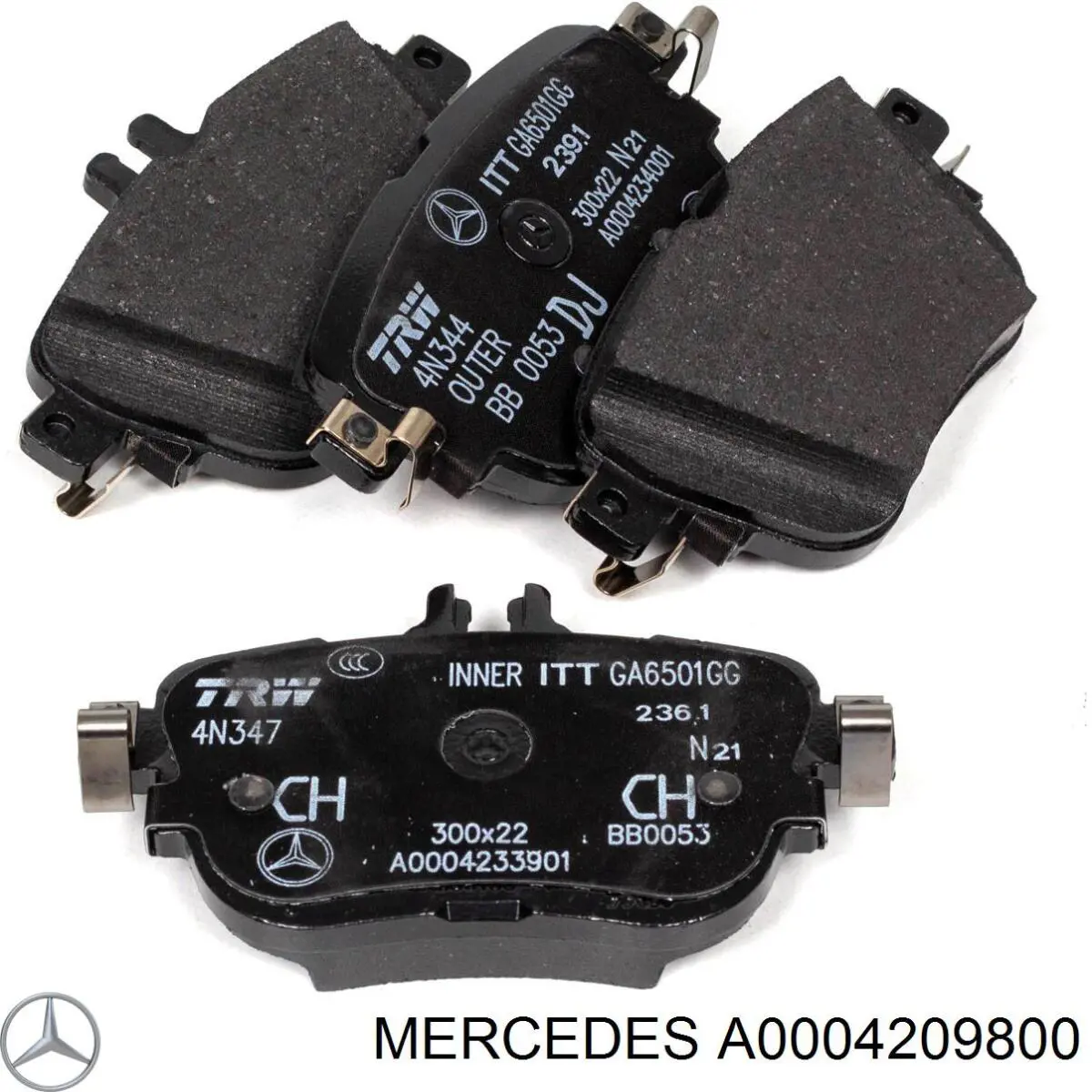 Купити A0004209800 Mercedes Задні колодки