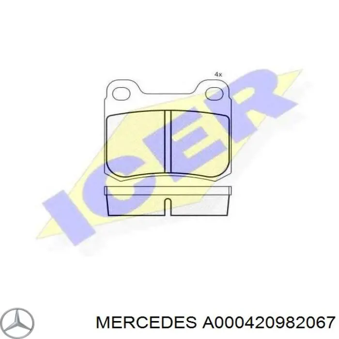 A000420982067 Mercedes Колодки гальмівні задні, дискові