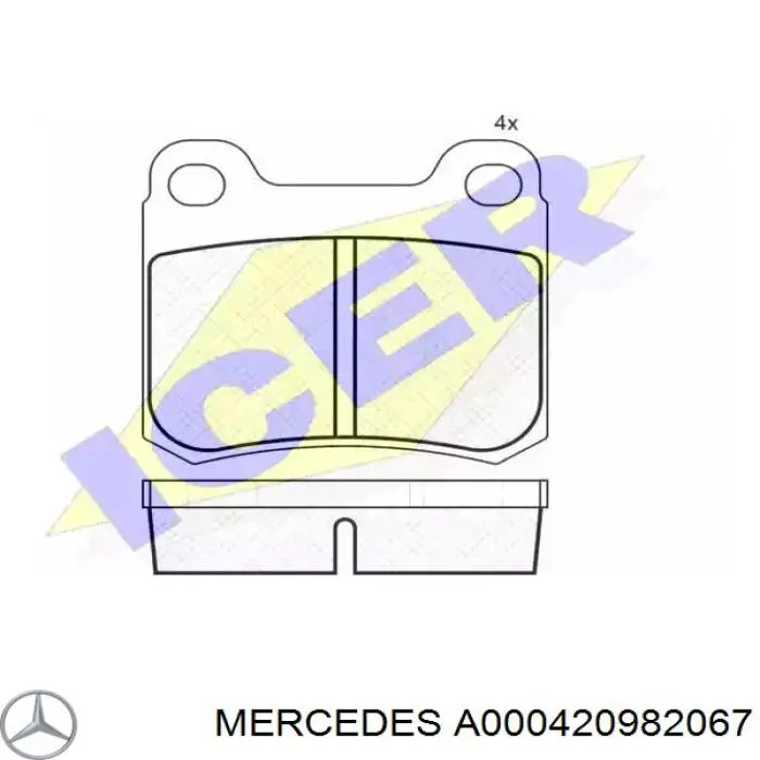 Купити A000420982067 Mercedes Задні колодки