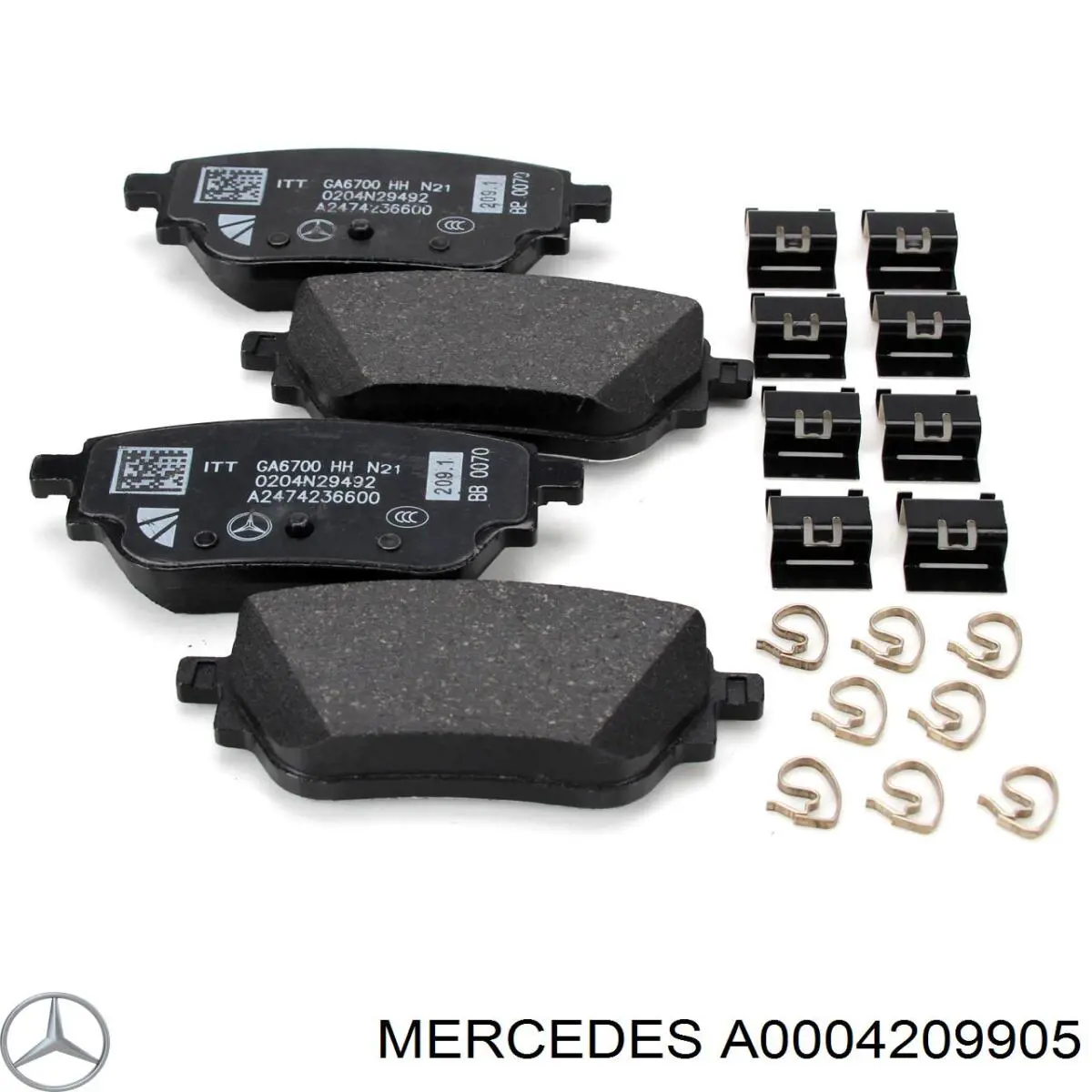 Задні гальмівні колодки Mercedes A0004209905 ціна, від 176.60 USD