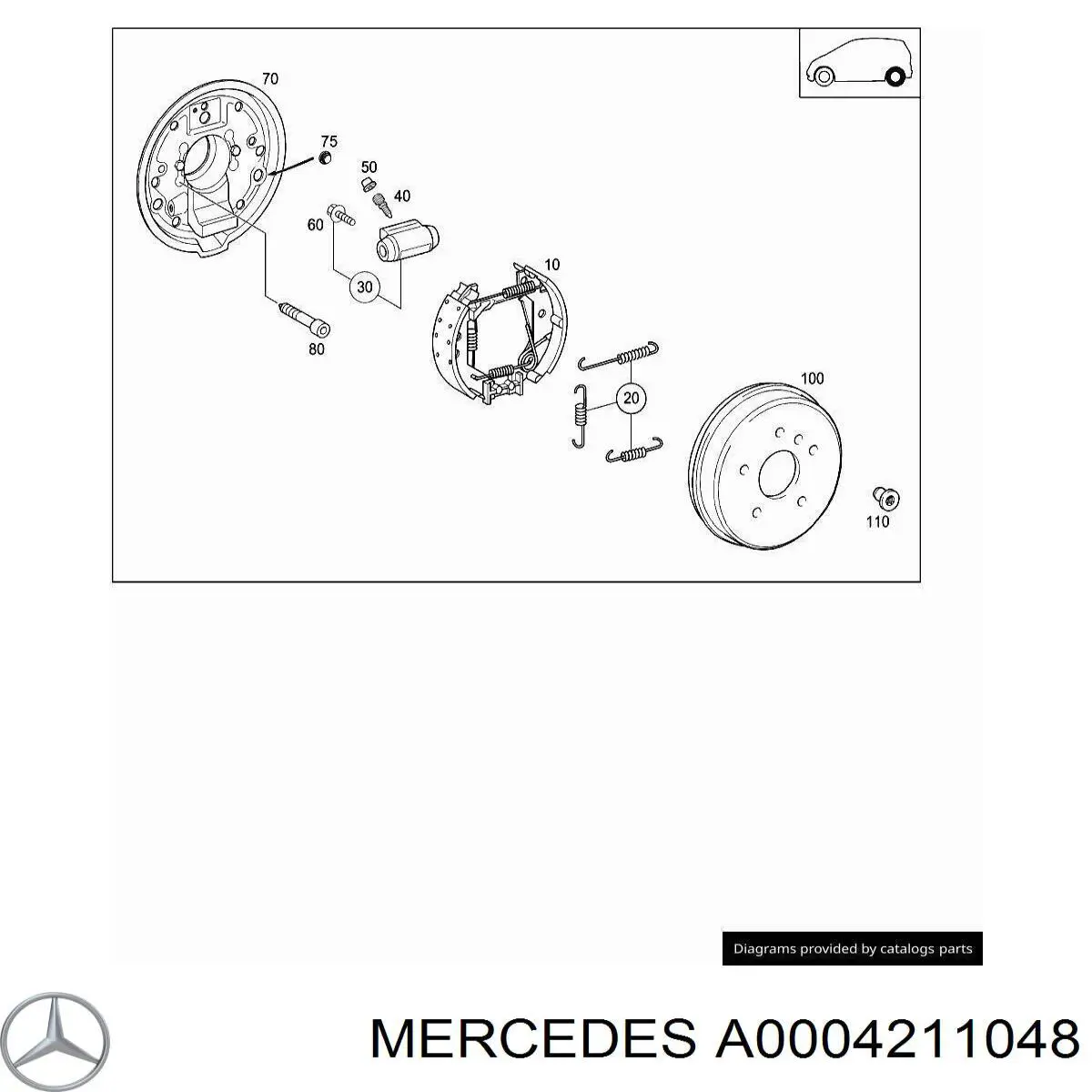  Mercedes A000421104864 ціна, від 8.38 USD