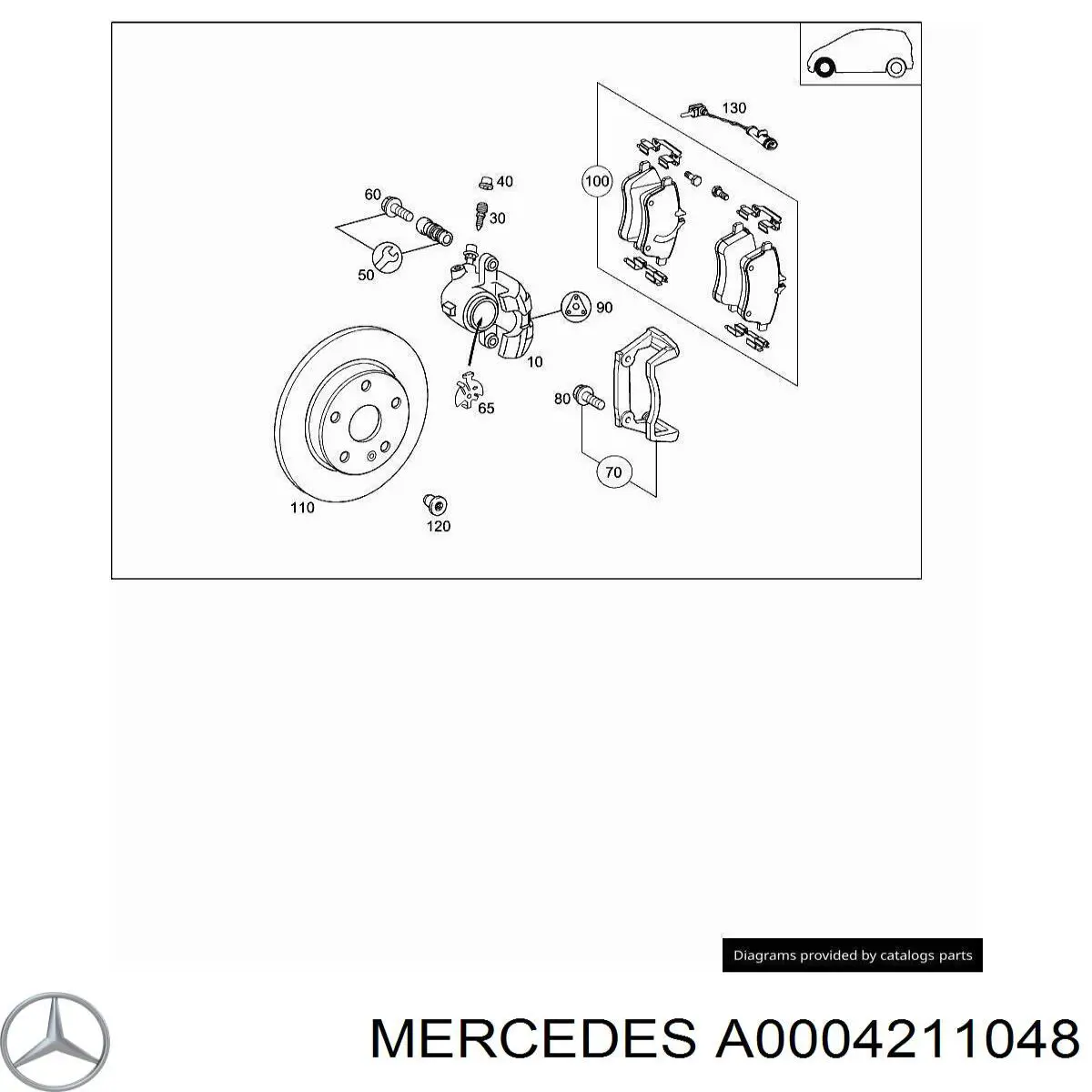 Купити A000421104864 Mercedes 