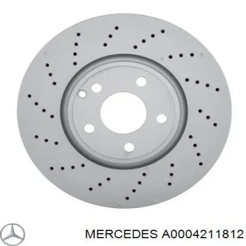 Диск переднього гальма Mercedes A0004211812 ціна, від 120.86 USD