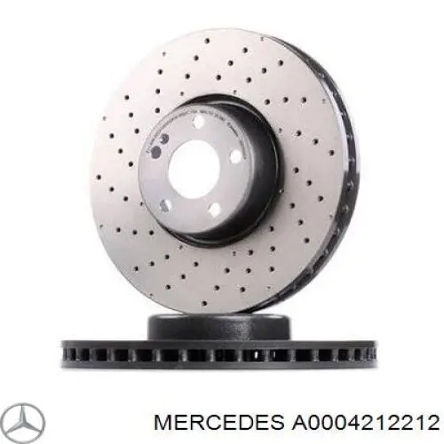 Диск гальмівний передній A0004212212 Mercedes