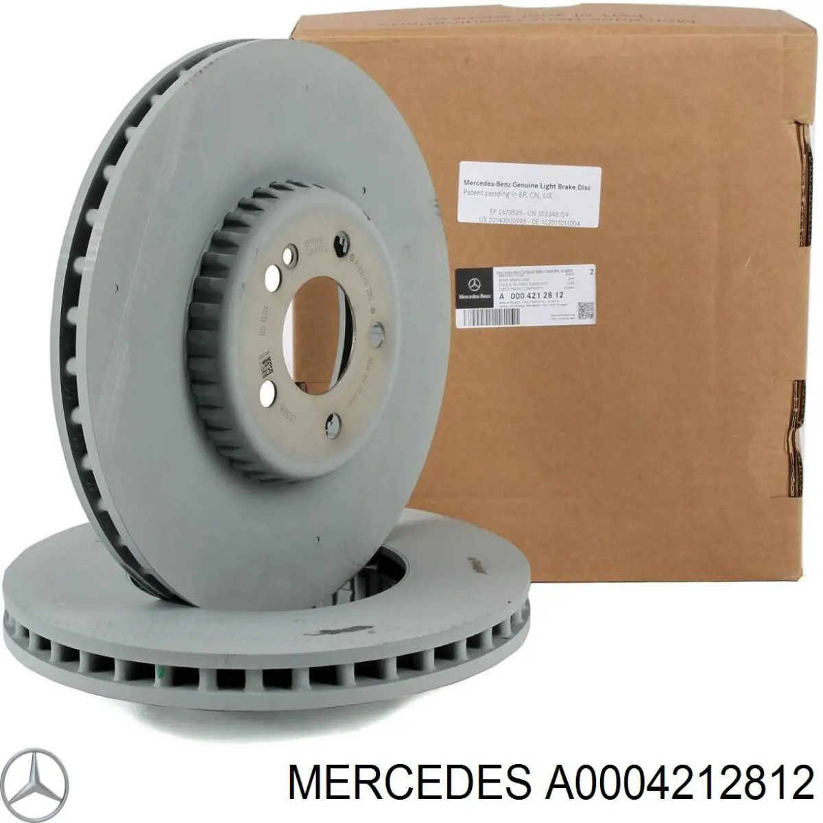 A0004212812 Mercedes диск гальмівний передній