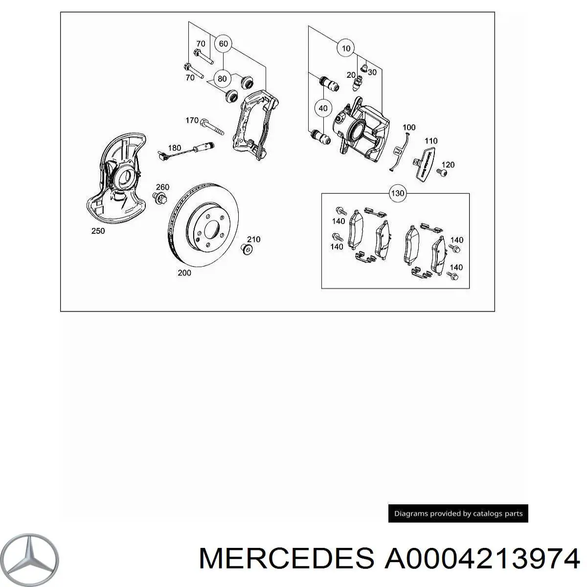 Направляюча супорту переднього Mercedes A0004213974 ціна, від 6.47 USD