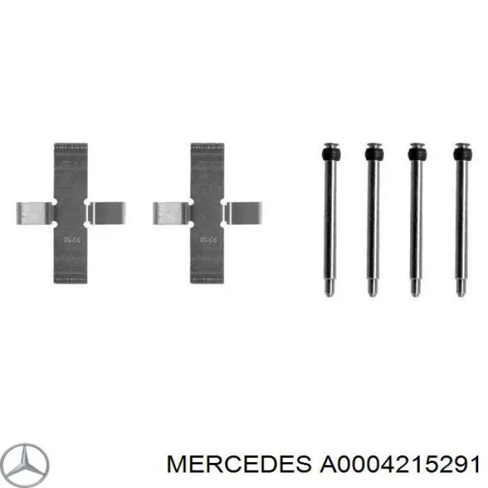A0004215291 Mercedes Комплект пружинок кріплення дискових колодок, задніх