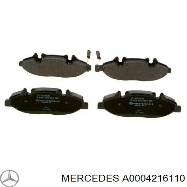 A0004216110 Mercedes колодки гальмівні передні, дискові