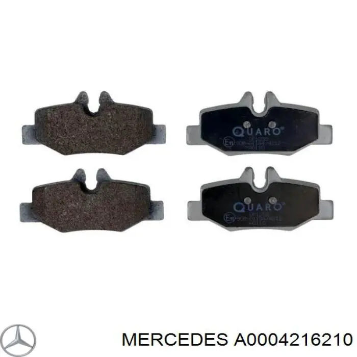 Купити A0004216210 Mercedes Задні колодки